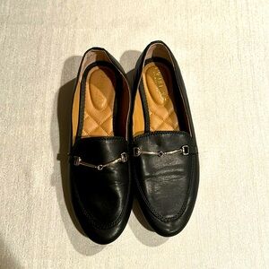 Rachel Zoe Women’s Shoes Black Faux Leather Axe Flats Loafers Size 8M